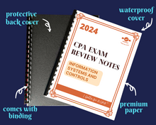 Load image into Gallery viewer, 2024 | CPA Exam Review Notes - 3 Discipline Sections Bundle | Printed & Shipped| 100 Pages | 2024 Edition