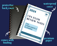 Load image into Gallery viewer, 2024 | CPA Exam Review Notes - 6 Sections Complete Bundle | Printed & Shipped | 213 Pages | 2024 Edition