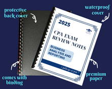 Load image into Gallery viewer, 2025 | CPA Exam Review Notes - 3 Discipline Sections Bundle | Printed & Shipped| 101 Pages | 2025 Edition