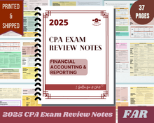 Load image into Gallery viewer, 2025 | CPA Exam Review Notes - 3 Core Sections Bundle | Printed & Shipped | 115 Pages | 2025 Edition