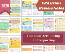Load image into Gallery viewer, 2025 | CPA Exam Review Notes - FAR | Digital Download | 41 Pages | Financial Accounting and Reporting | 2025 Edition