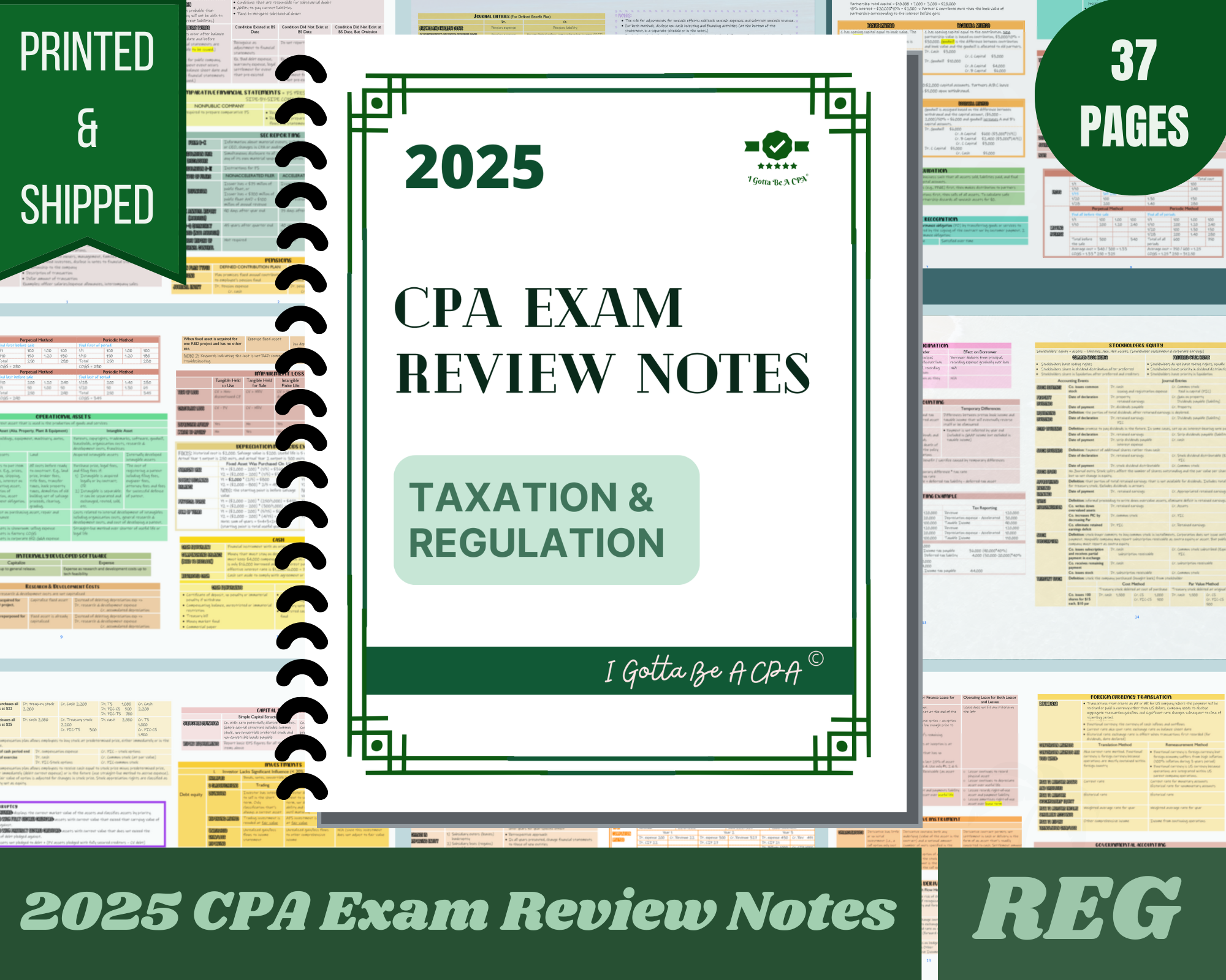 2025 CPA Exam Review Notes - Taxation and Regulation | REG