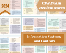 Load image into Gallery viewer, 2024 | CPA Exam Review Notes - ISC | Digital Download | 32 Pages | Information Systems and Controls | 2024 Edition
