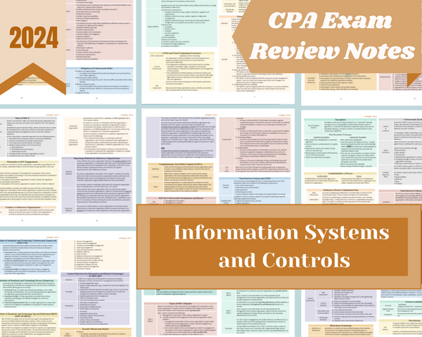 2024 | CPA Exam Review Notes - ISC | Digital Download | 32 Pages |  Information Systems and Controls | 2024 Edition