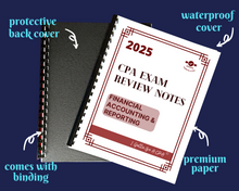 Load image into Gallery viewer, 2025 | CPA Exam Review Notes - FAR | Printed &amp; Shipped | 41 Pages | Financial Accounting and Reporting | 2025 Edition
