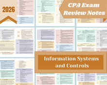 Load image into Gallery viewer, 2026 | CPA Exam Review Notes - ISC | Digital Download | 32 Pages | Information Systems and Controls | 2026 Edition
