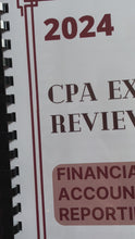 Load and play video in Gallery viewer, 2024 | CPA Exam Review Notes - FAR | Printed &amp; Shipped | 39 Pages | Financial Accounting and Reporting | 2024 Edition
